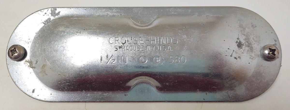 (QTY: 17) NEW Crouse-Hinds 580 1-1/2" Steel Conduit Body Cover