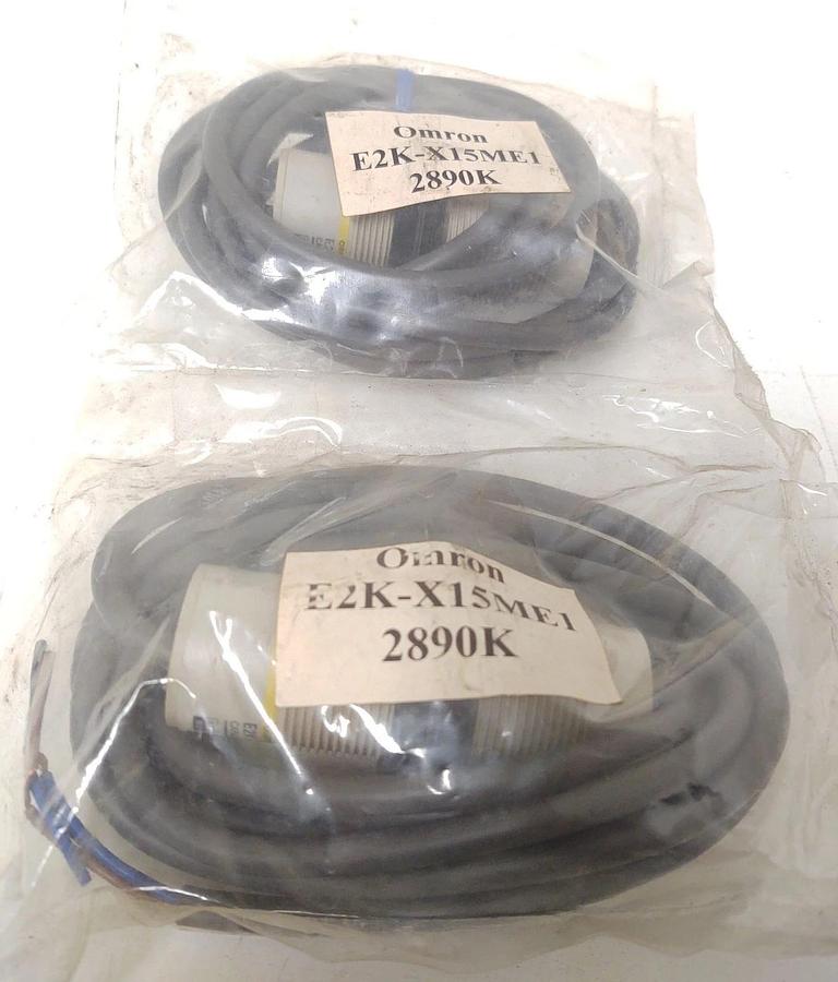 🔥(QTY 2 NEW) Omron Capacitive Proximity Switch E2K-X15ME1 12-24VDC Free Ship