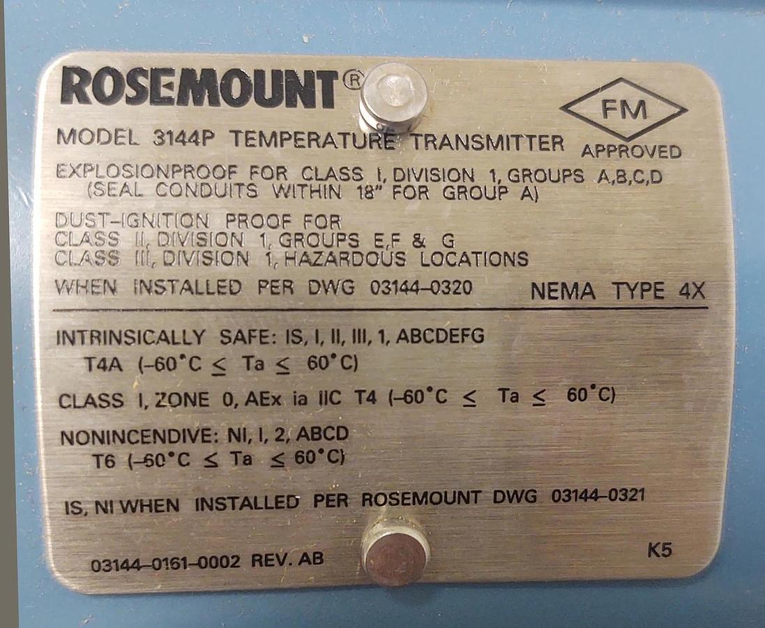NEW 3144P DIAIK5B4M5 ROSEMOUNT EMERSON 3144P TEMPERATURE TRANSMITTER NIB
