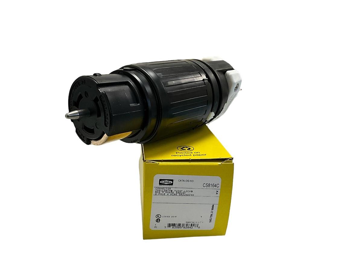Used 🔥Hubbell Locking Plug, CS8265C, 50 A, 250V AC, Single Phase, 2 Pole