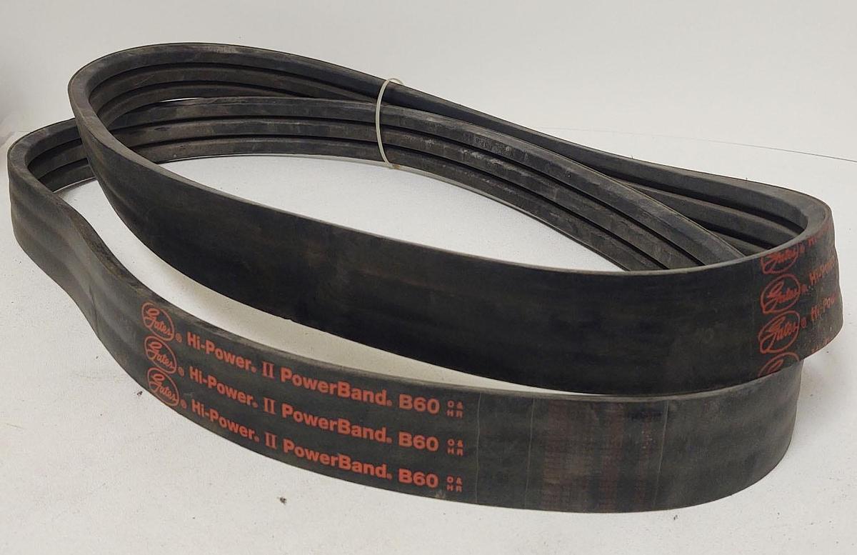 🔥QTY 2 - GATES HI-POWER II B60 INDUSTRIAL WIDE POWER DRIVE BELT