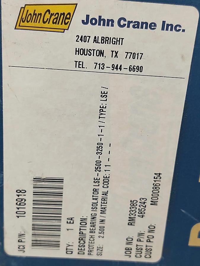 🔥John Crane Pump Bearing Isolator LSE-2500-3250-1-1 (NEW IN BOX)