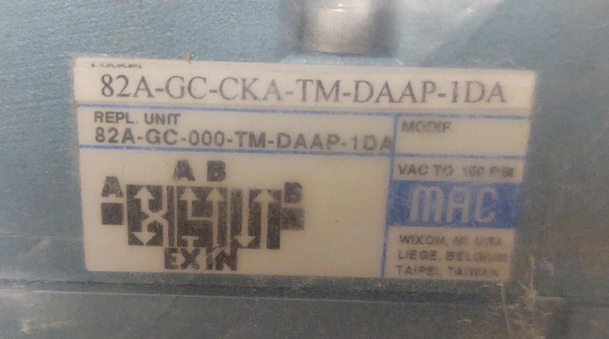 🔥 NEW MAC 82A-GC-CKA-TM-DAAP-1DA VALVE 120V SOLENOIDS