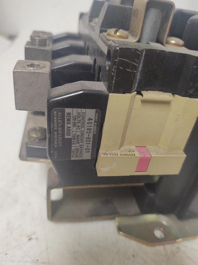 Used 🔥(TESTED) ALLEN-BRADLEY 509-DOD SIZE 3 MOTOR STARTER CONTACTOR 90A 600VAC