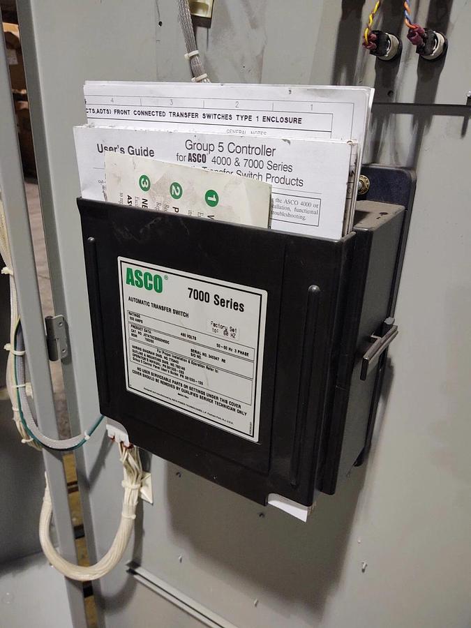 Used 🔥 ASCO 7000 Series Automatic Transfer Switch, 600A, 4 Wire, 480V, 3ph CLEAN