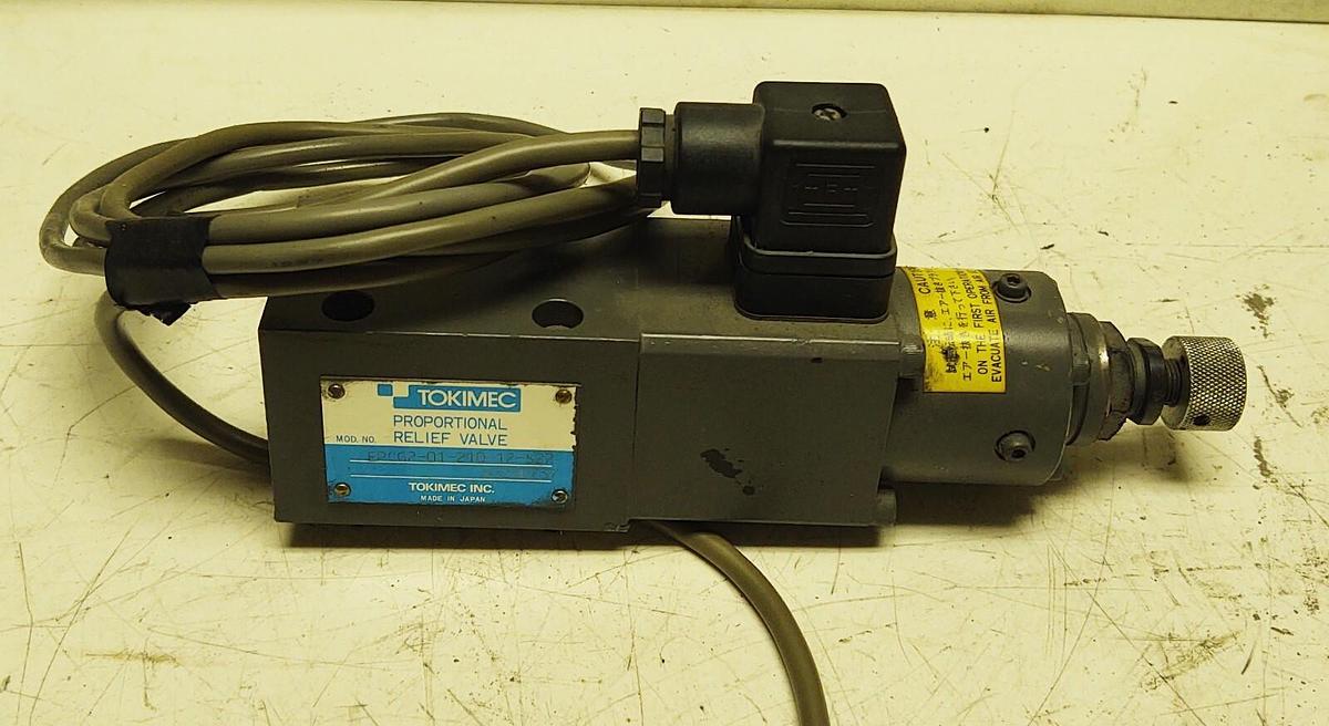 Used TOKIMEC Proportional Relief Valve EPCG2-01-210-12-S22 With Cord