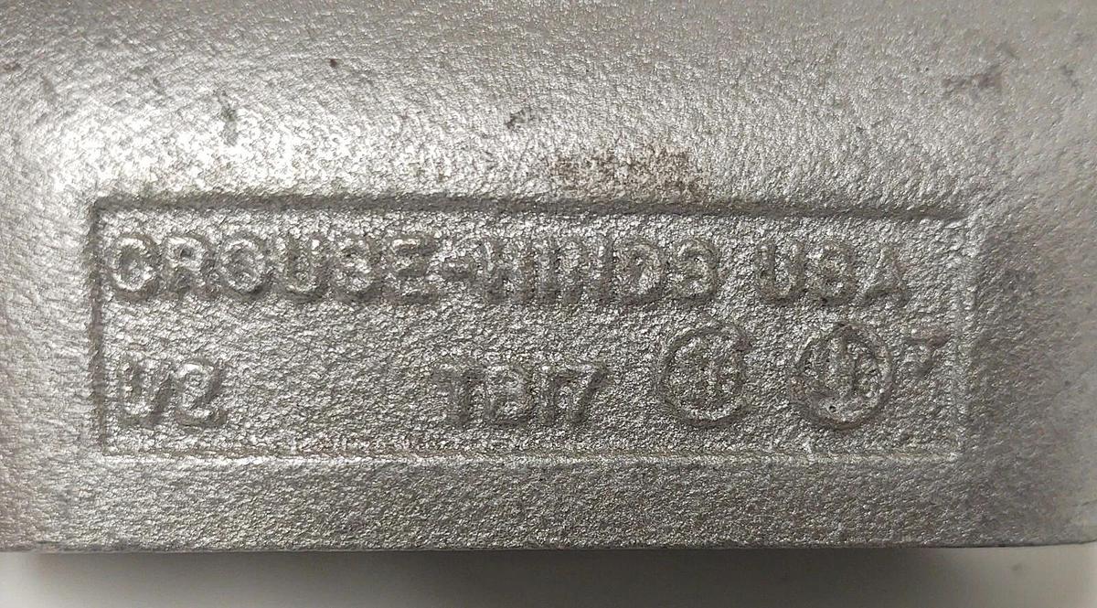 🔥 (27 PCS LOT) Crouse-Hinds TB17 Threaded Conduit Body 1/2" TEE