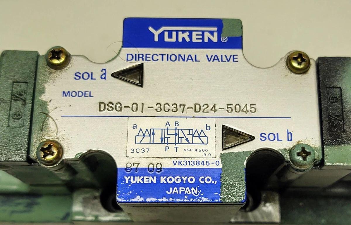 Used YUKEN HYDRAULIC VALVE DSG-01-3C37-D24-5045 Free Shipping