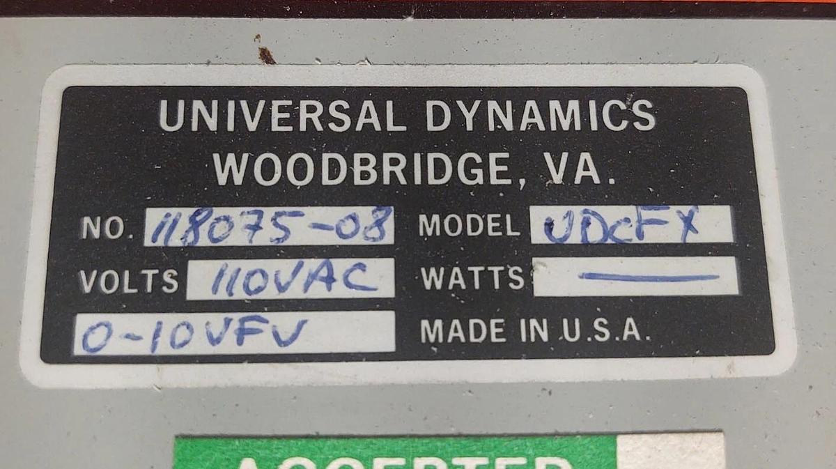 Used 🔥Universal Dynamics 120VAC Motor Voltage AC Drive UDC Feeder UDCFX Hopper