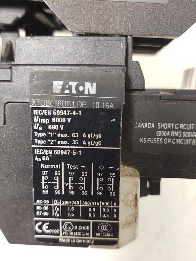 Used 🔥Eaton C25DND330 Contactor with Overloads 440-480V Coil 30 Amp