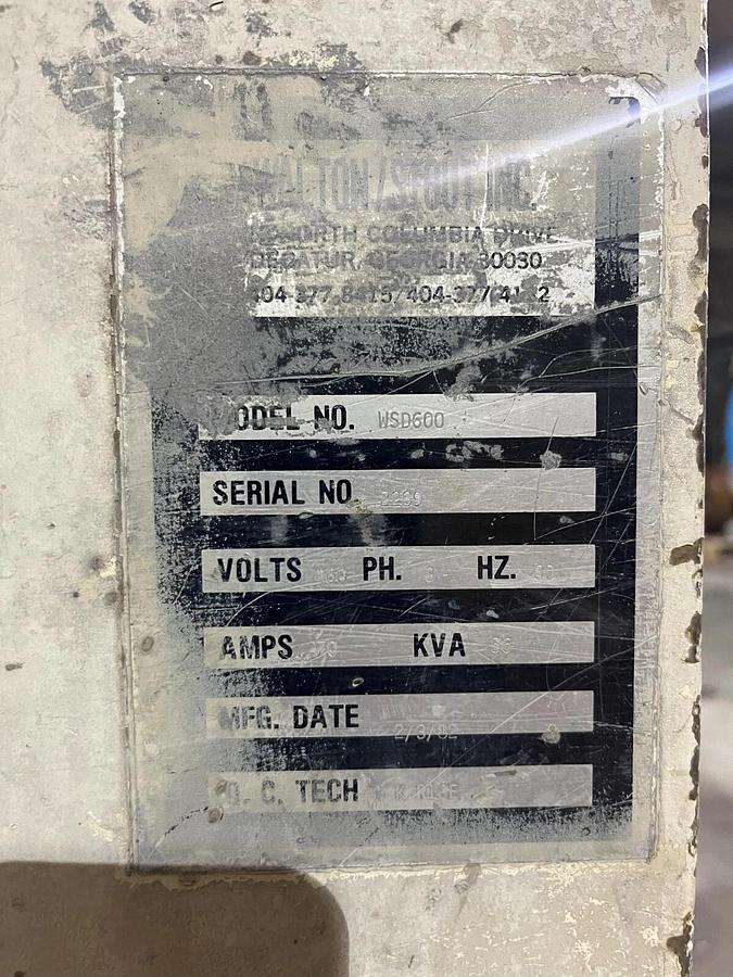 Used Walton Stout Desiccant Twin Bed Plastic Dryer WSD 600