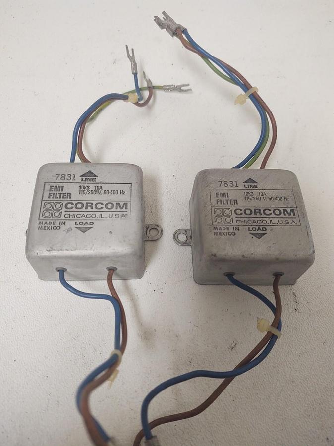 Used 🔥 (LOT 2) 7831 CORCOM EMI LINE FILTERS- MADE IN USA