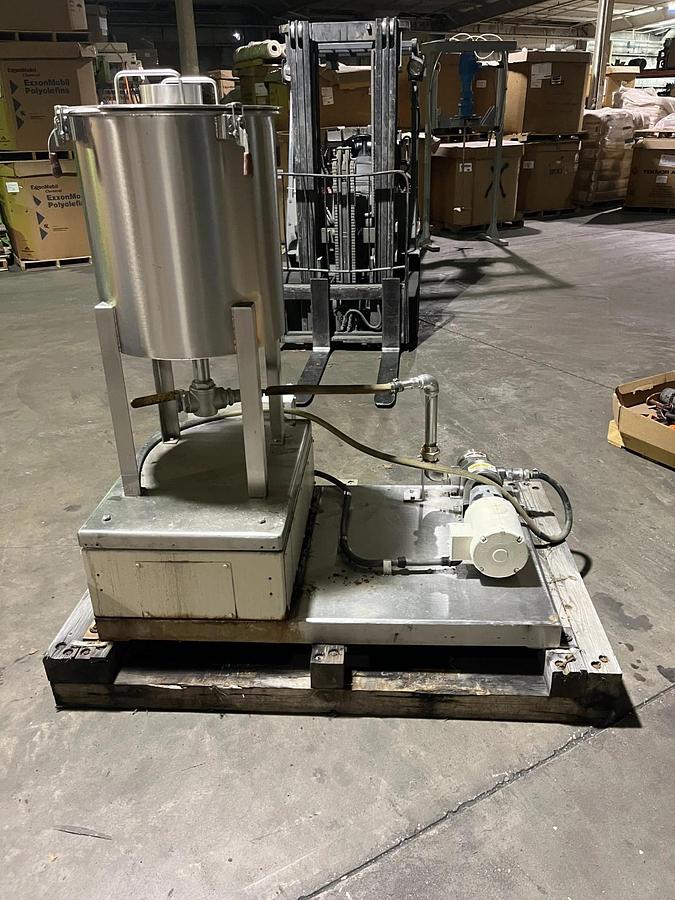 Used Stainless Steel Chemical Pump 1/2 HP With Stainless Steel Hopper