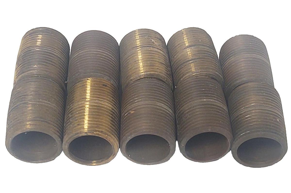 🔥(QTY 10) Brass Pipe Close Nipple, 3/4" Male Pipe x 3/4 Male Pipe