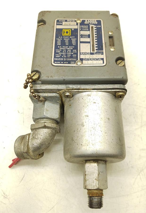 Used 🔥 SQUARE D Company 9012 ACW-4 Series B Industrial Pressure Air Switch 1-20 lbs