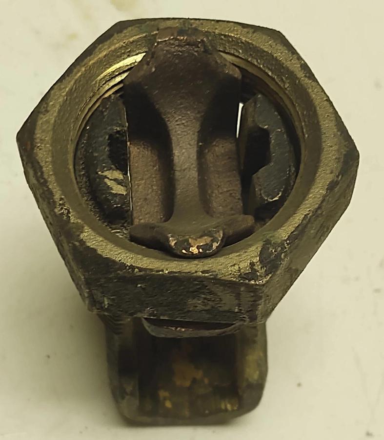 Used Bronze 3/0- 500 SPLIT BOLT NUT WIRE ELECTRICAL CLAMP CONNECTOR