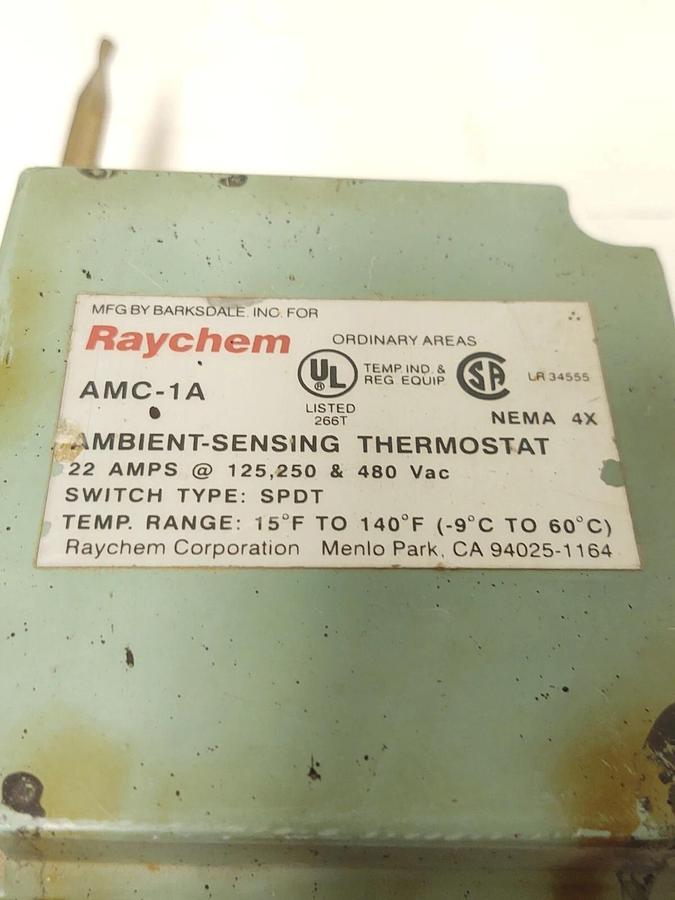 Used 🔥 Raychem  AMC-1A  Ambient- Sensing Thermostat 15-140 Deg F