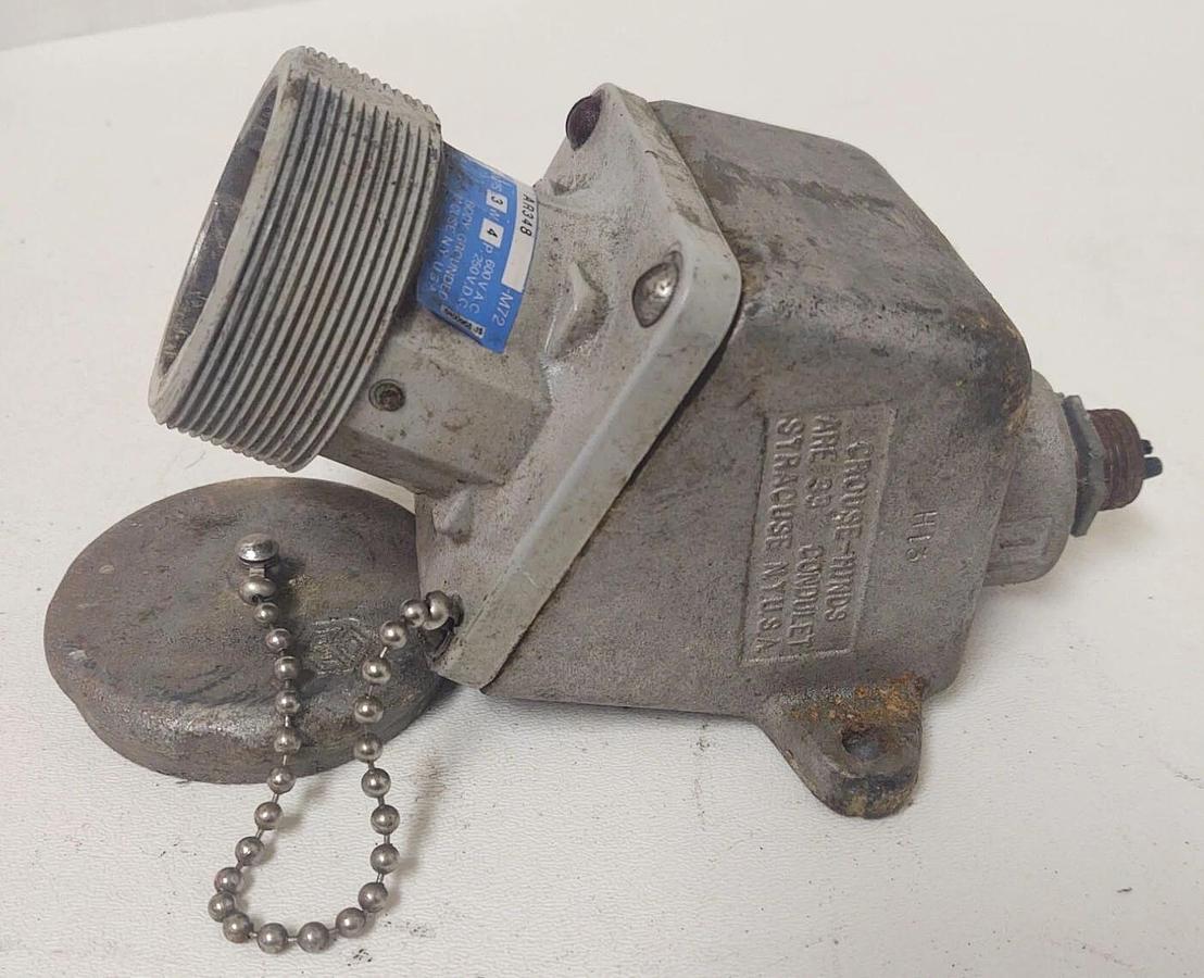 Used 🔥 Crouse-Hinds AR348 Arktite Receptacle 30A 600VAC 3W 4P