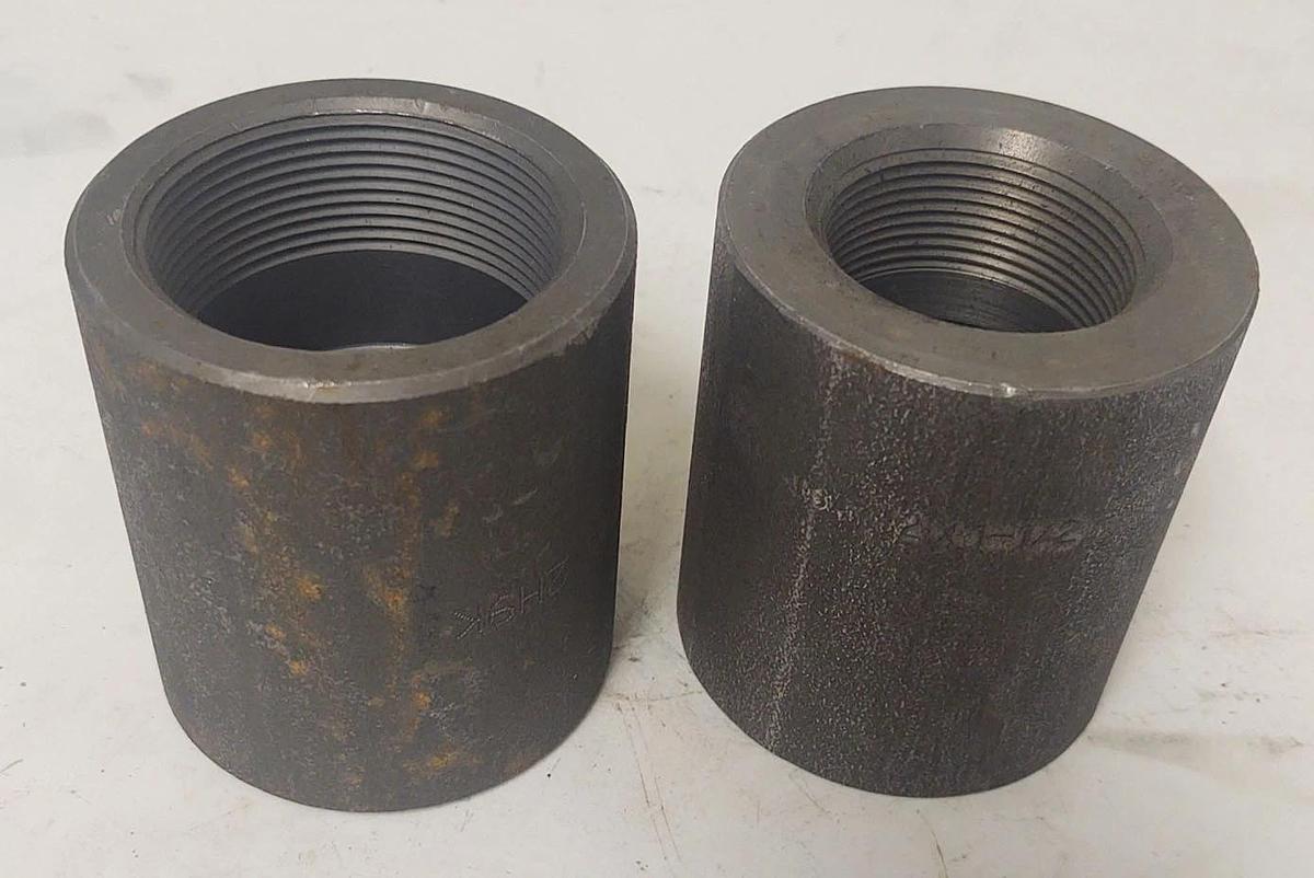 🔥(QTY 2) 2" x 1-1/2" Threaded Steel Pipe Reducing Reducer Coupling