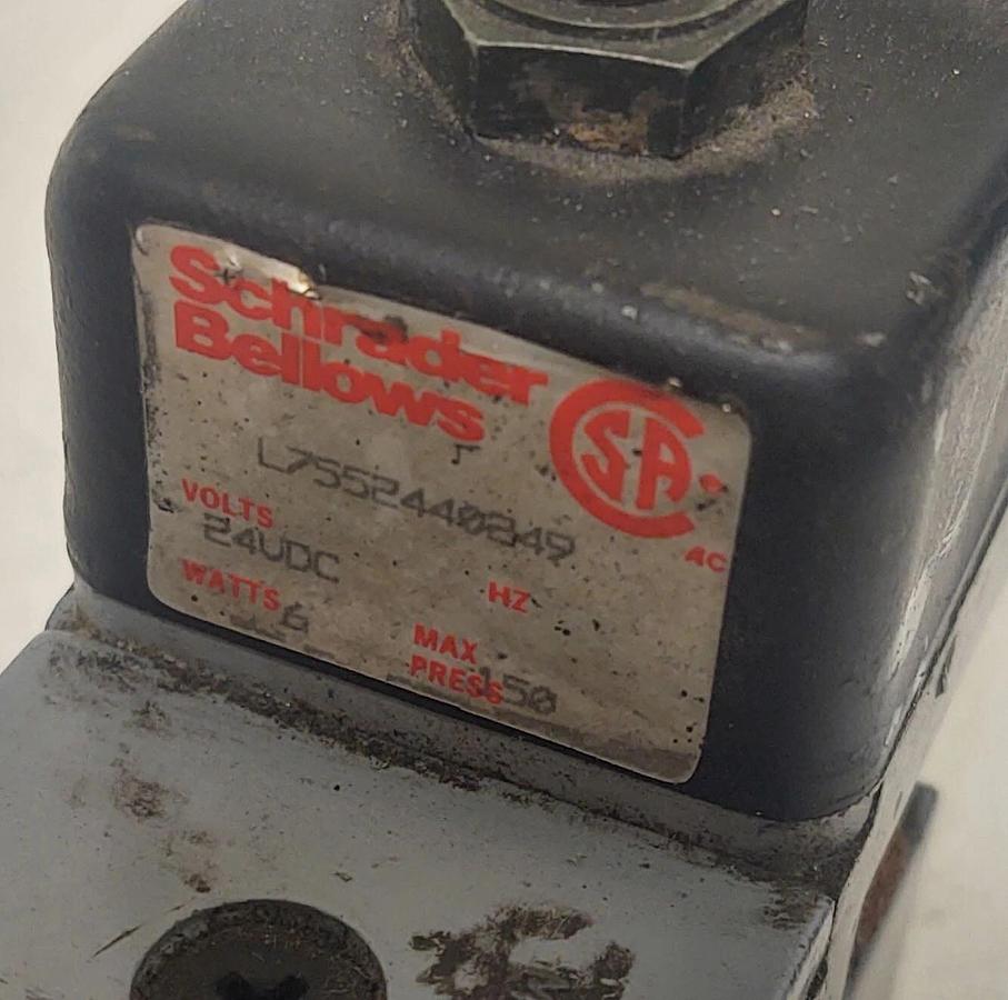 Used 🔥Schrader Bellows L7552440249 Double Solenoid Valve 24V 150PSI