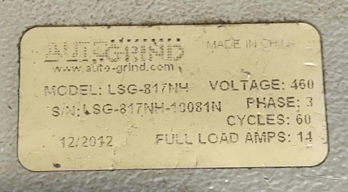 Used Auto Grind Model LSG-817NH Granulator for Plastics 460V 3 Phase