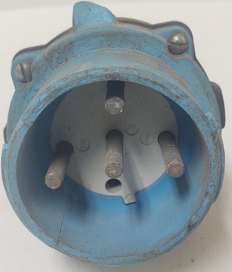 Used 🔥RUSSELLSTOLL LOCKING RECEPTACLE WITH BASE 3F0414 & 3MP414 PLUG 30A 600V