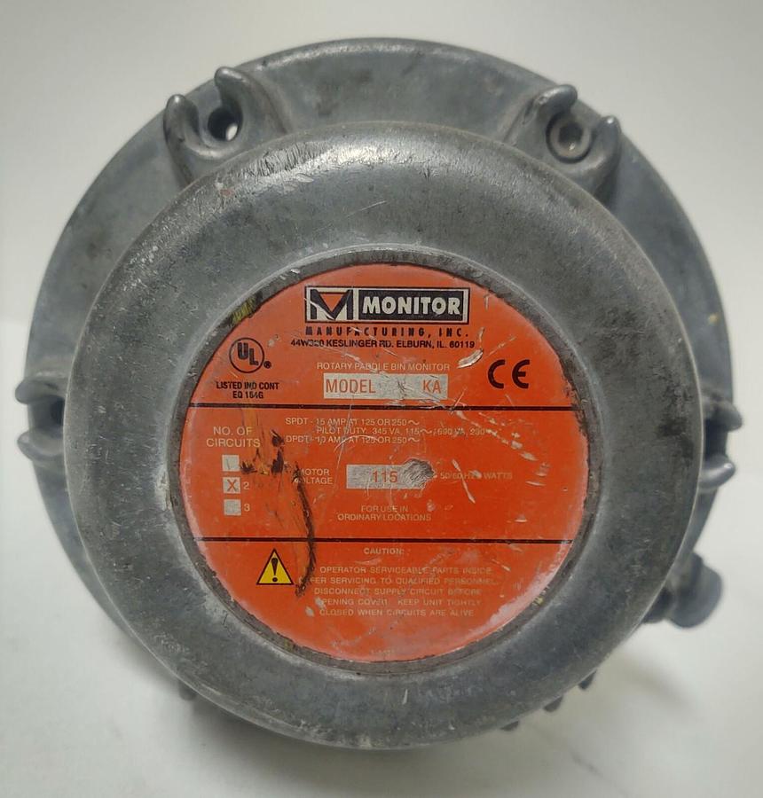 Used đŸ”¥Monitor Technologies Model KA ROTARY PADDLE BIN LEVEL INDICATORS