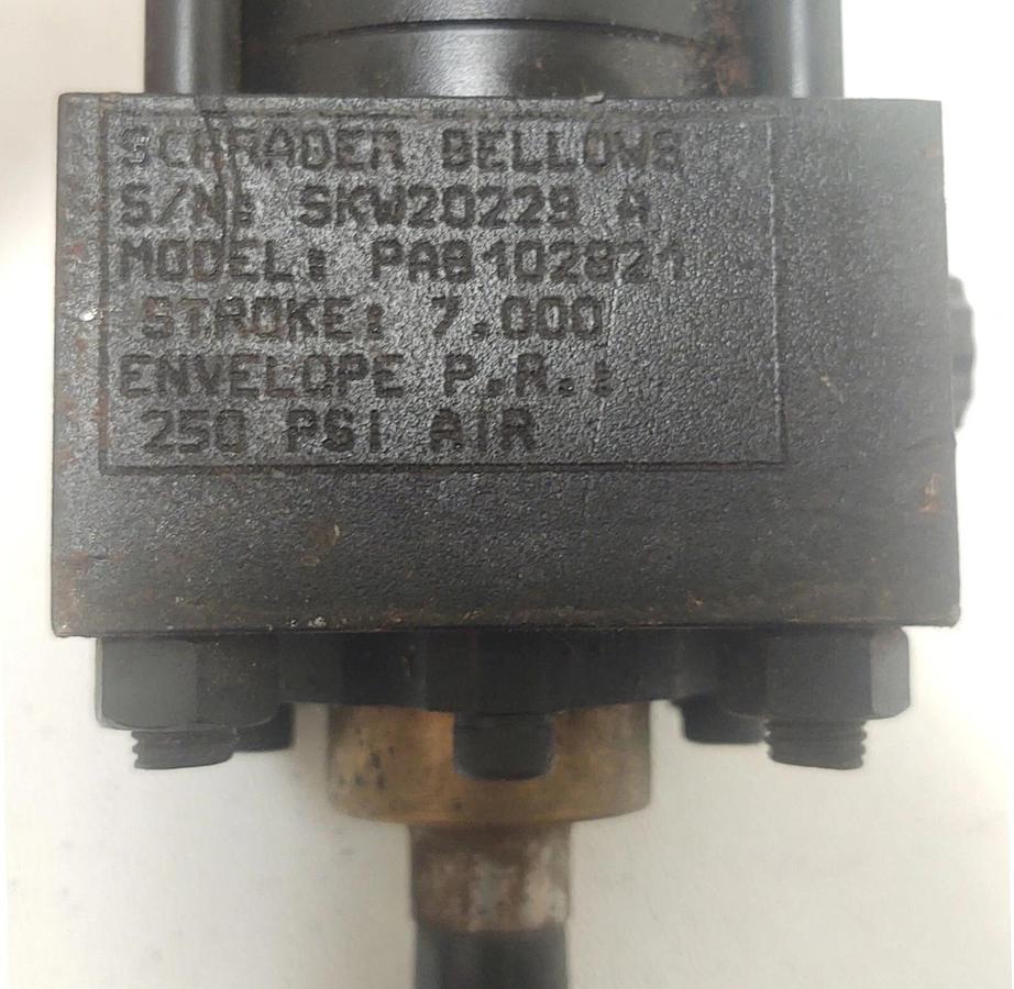 Used 🔥 Schrader Bellows PAB102821 7.000 PA-2 Series Pneumatic Air Cylinder 250PSI
