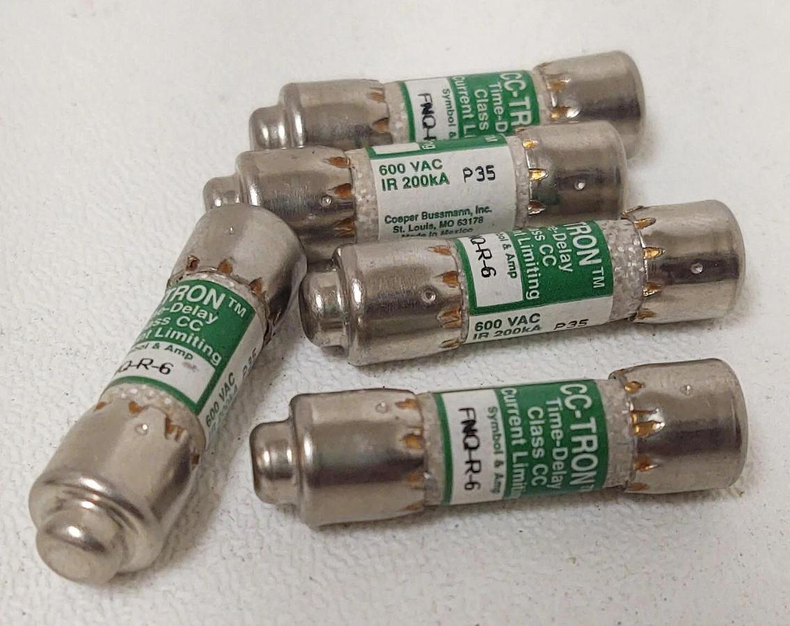 🔥 NEW 5PCS CC-TRON FNQ-R-6 FNQR6 Time Delay Fuse