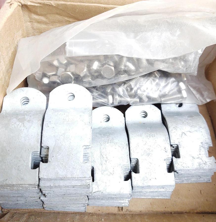 🔥1" Rigid RGD HDG PIPE CLAMP GRC SCH 40 & 80 STEEL STRUT STRAP (43 PR LOT)