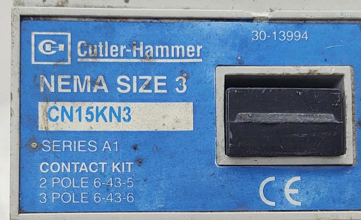 Used 🔥 TESTED Cutler Hammer Contactor CN15KN3 90 Amps 600 V NEMA Size 3 120V Coil