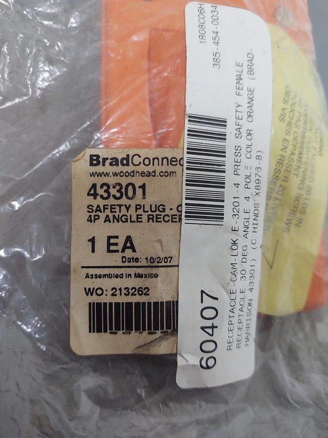 🔥 NEW CROUSE HINDS X8976-8 FEMALE RECEPTACLE E3201-4 CAM LOK 60407 SAFETY PLUG
