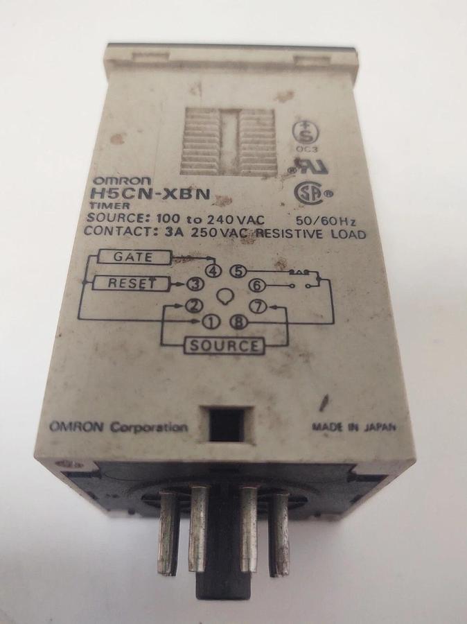 Used 🔥Omron H5CN-XBN Timer 8 PIN 100-240VAC