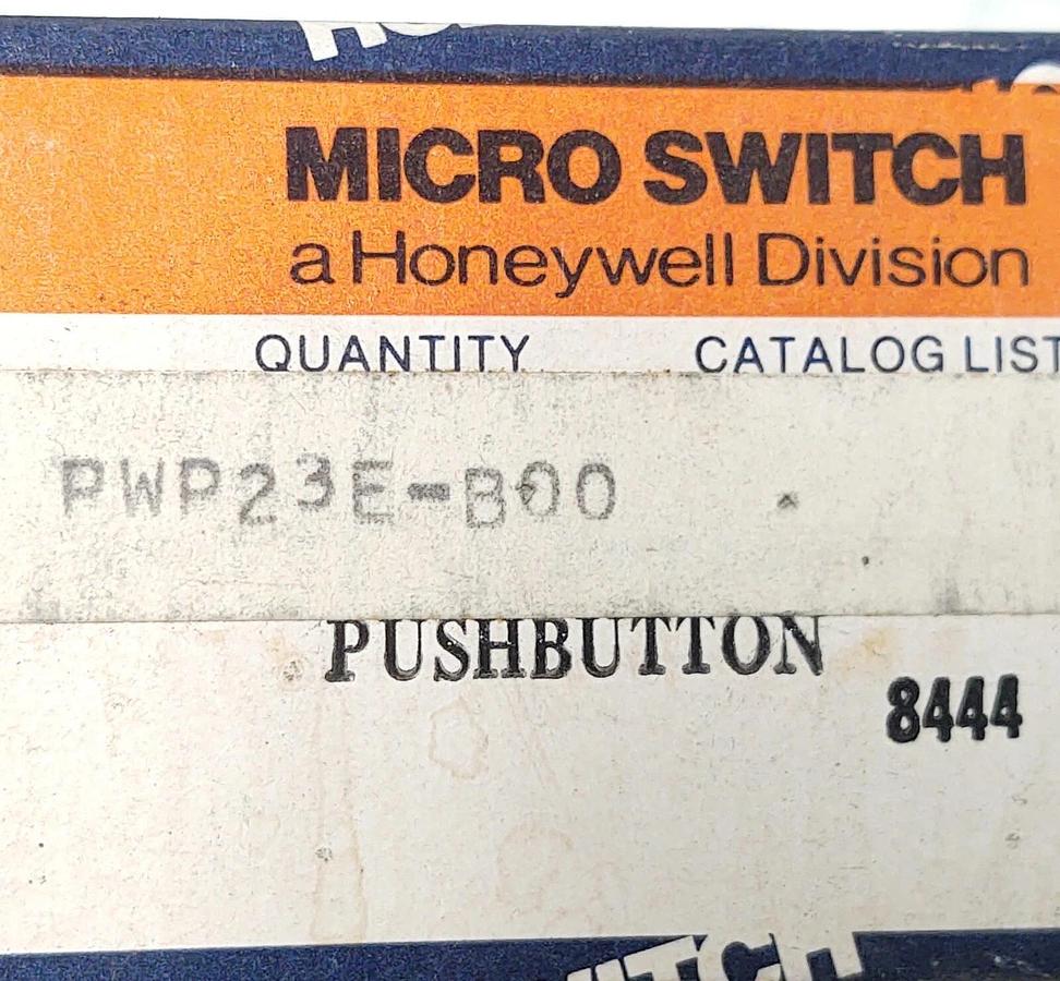 🔥 (2) HONEYWELL Micro Switch PWP13 Extended Head Red Pushbutton with Hardware