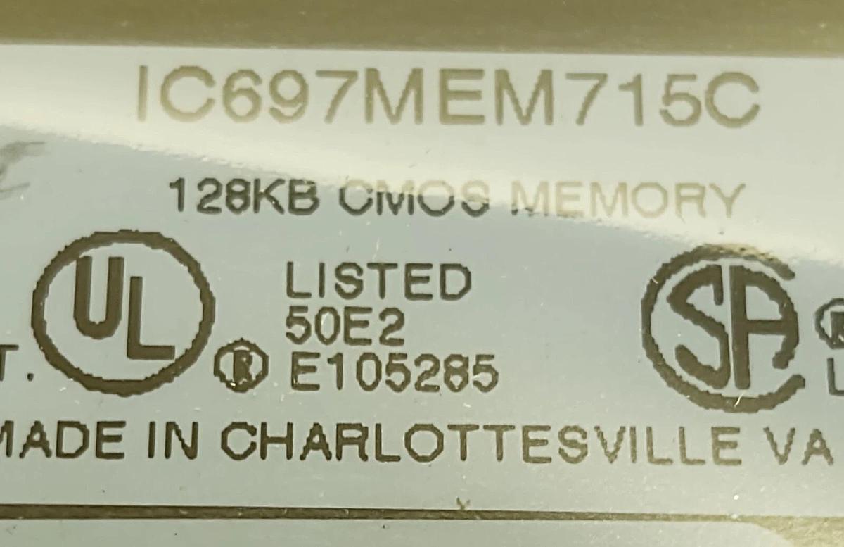 Used GE FANUC IC697CPU772L / IC697MEM715C / IC697CPU772 / 128 KB Memory Expansion