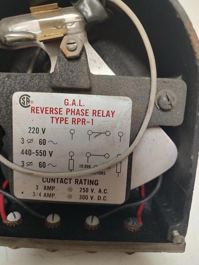 Used 🔥GAL Phase Reversal Relay Type RPR-1, No Cover