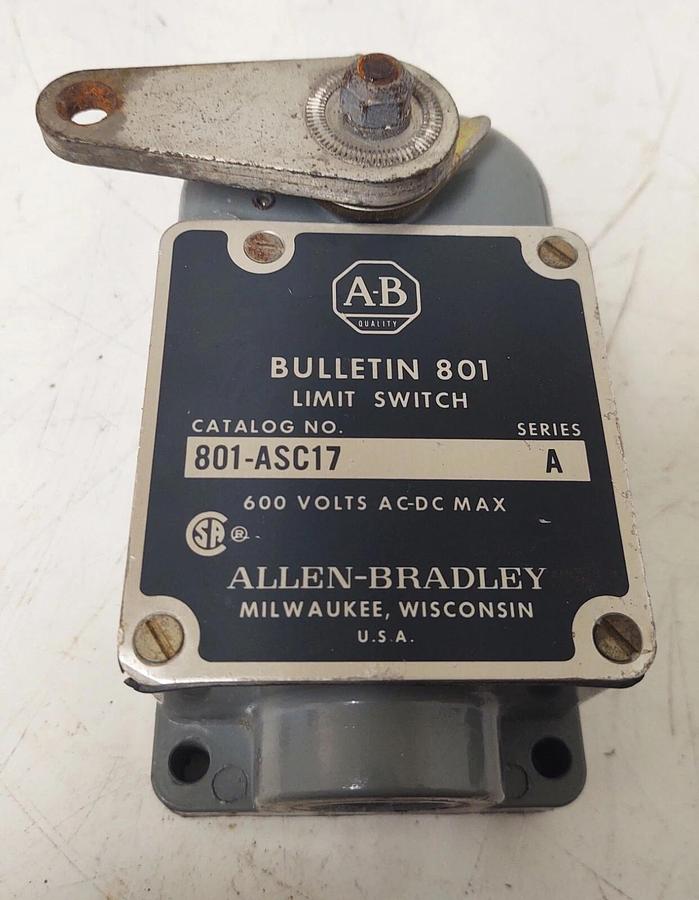 Used 🔥 (TESTED) ALLEN BRADLEY 801-ASC17 SER A PULL SWITCH SAFETY