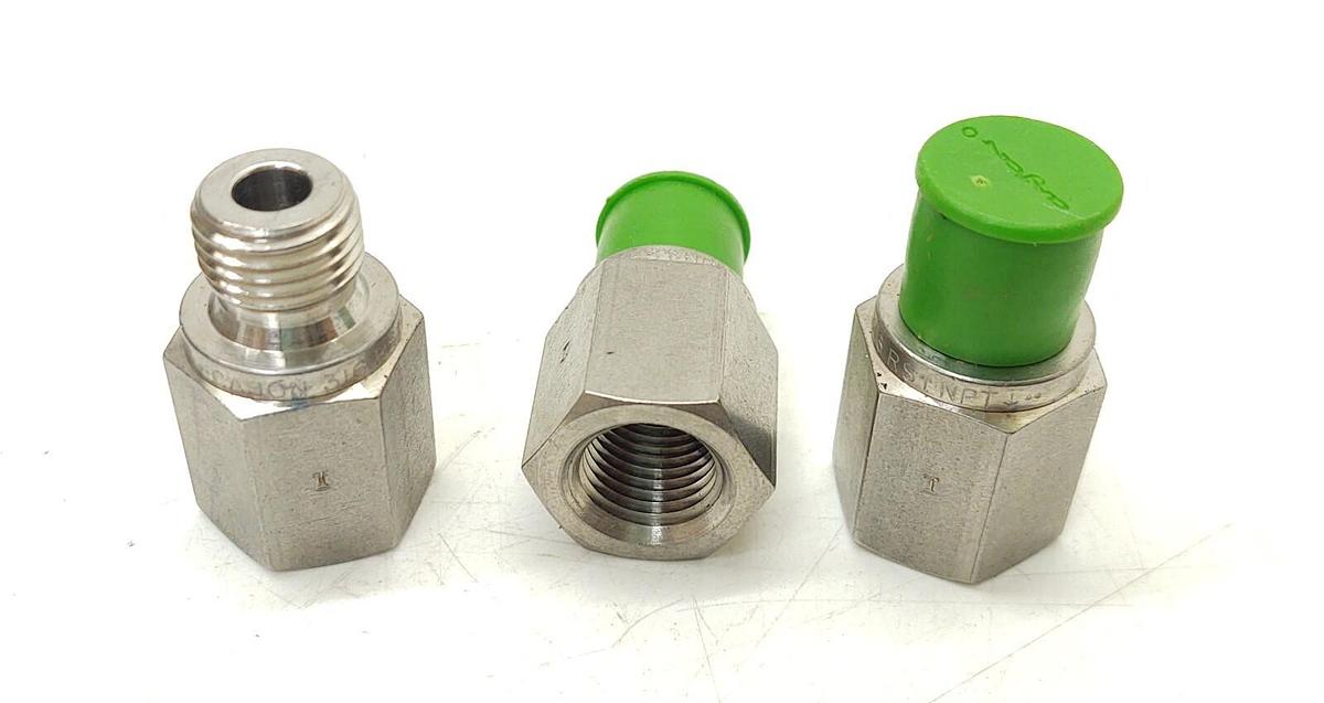 🔥 3 NEW SWAGELOK / CAJON 316 SS   ADAPTER  1/4" FNPT  X  1/4" RS MALE THREAD