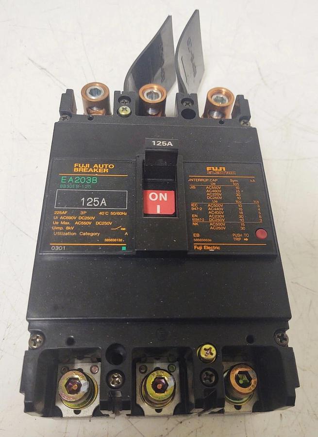 Used 🔥 Clean Fuji EA203B 125A Auto Circuit Breaker