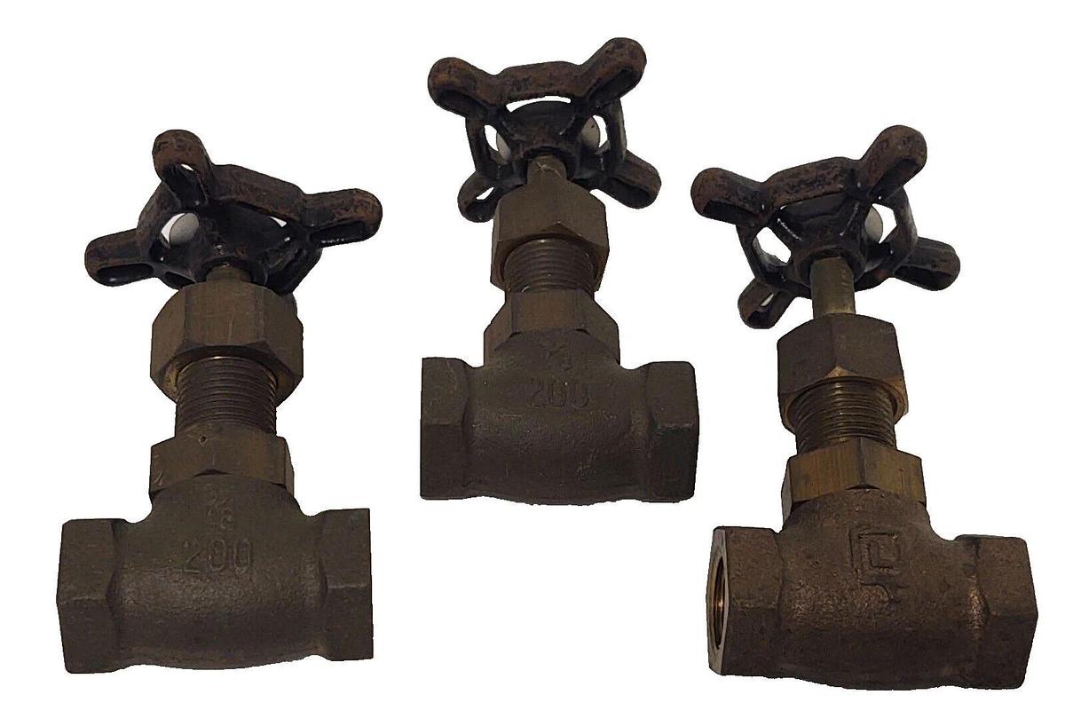 🔥 (3PCS) 1/4” Brass Valve Lunkenheimer Made In USA FIG. 906BS NOS