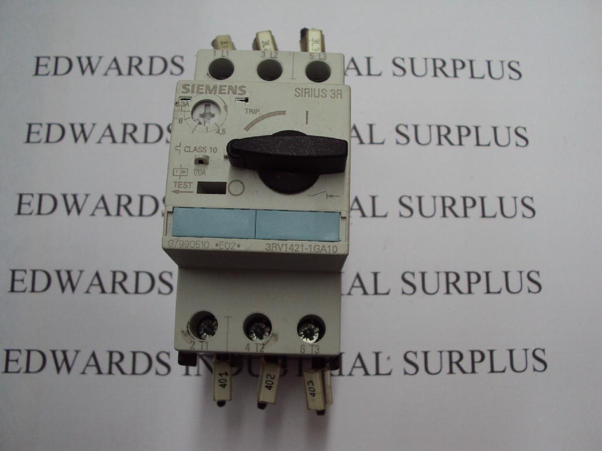 Used Siemens Contactor Overload Relay 3RV1421-1GA10 Controller 3ZX1012-0RV02-1AA1
