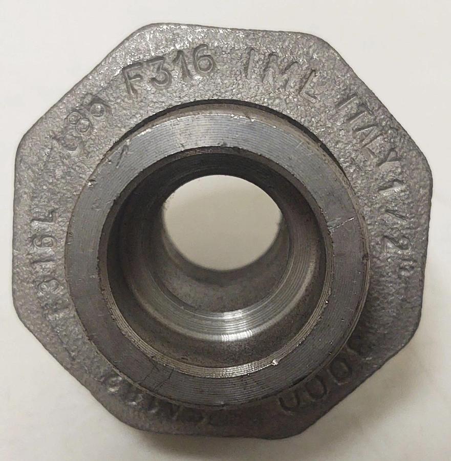 đŸ”¥Union 1/2" F316/316L Stainless Steel Class Socket Weld Pipe Fitting Italy
