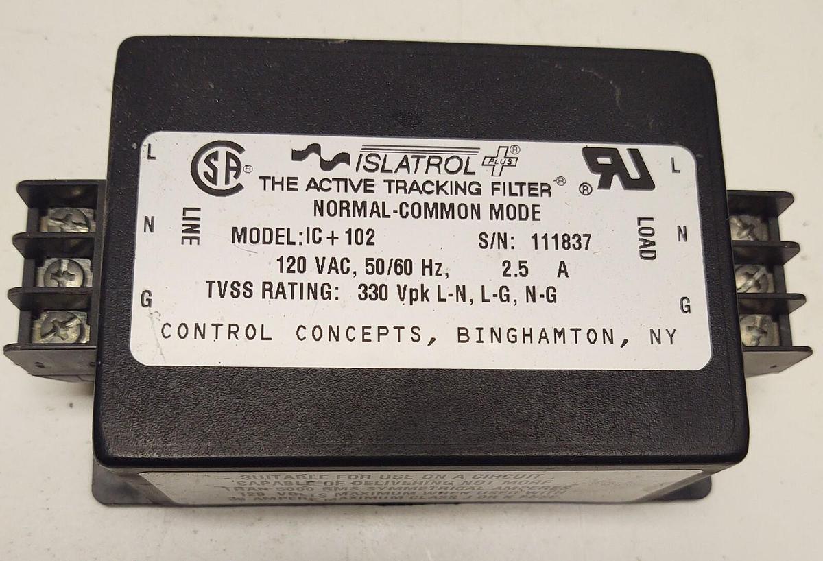 Used Control Concepts Islatrol IC+102 Tracking Filter 120VAC FREE SHIPPING
