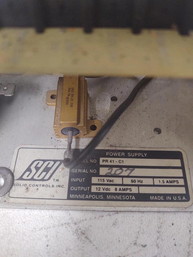 Used 🔥 SCI Controls PR 41-C1 Power Supply 115VAC Output 12VDC 8Amp