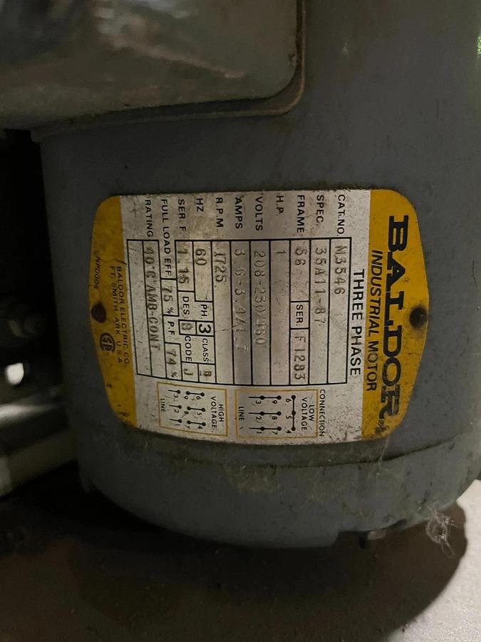 Used Sperry New Holland Model K-23 Centrifugal Dryer / Chip Wringer 220 V 3 Phase