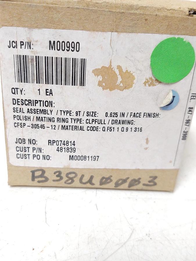 🔥 NEW JOHN CRANE M00990 SEAL ASSY.  TYPE 9T  Size .625"