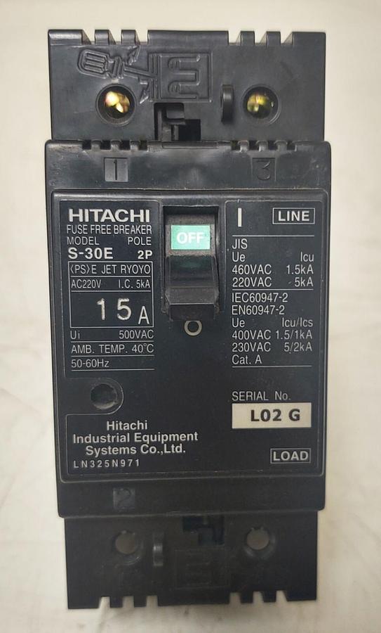 Used 🔥 HITACHI Circuit Breaker 15 Amp S-30E 15 AMP 2 Pole