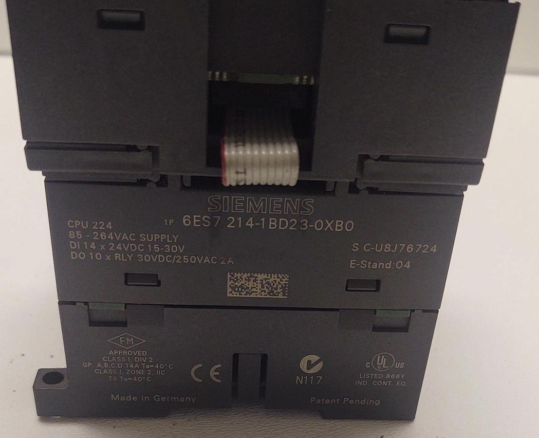 Used Siemens 6ES7 214-1BD20-0XB0 Simatic S7-200 CPU 224 6ES72141BD200XB0 Analog