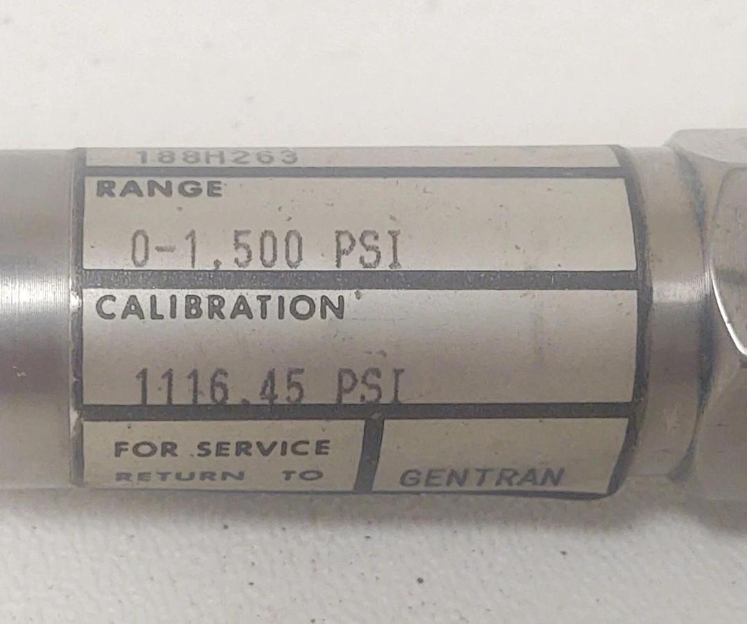 Used 🔥 Gentran GT76/6-1.5M Pressure Transducer Transmitter Range 0-1500 PSI