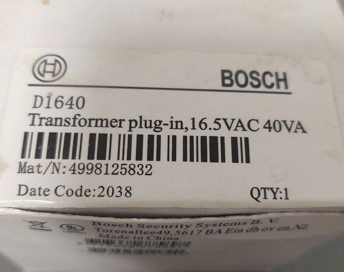 🔥 Bosch D1640 Plug-in Transformer (NEW IN BOX)